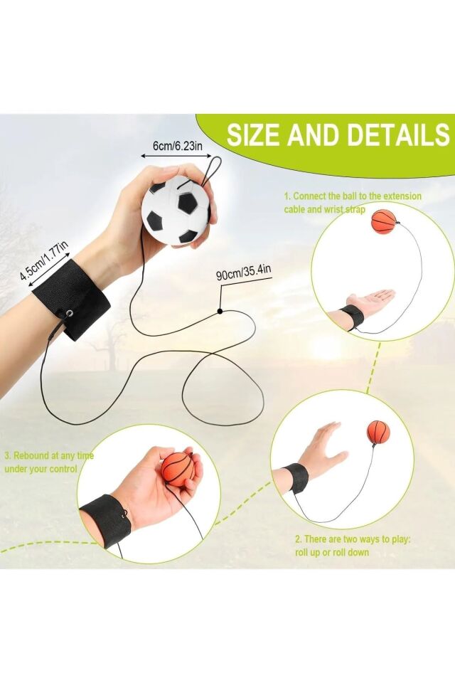 MİLKY ADA TOYS BİLEKTEN İPLİ ZIPLAYAN, GERİ GELEN TOP KAUÇUK ÇOK RENKLİ 6 CM 3 ADET