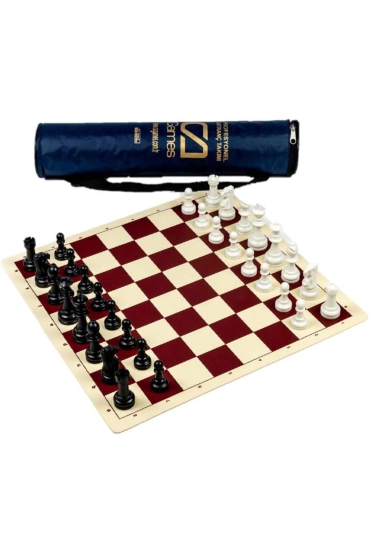 PROFESYONEL SATRANÇ TAKIMI BÜYÜK BOY  55 cm ÇANTALI