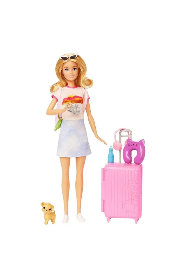 Hjy18 Barbie Seyahatte Bebeği Ve Aksesuarları