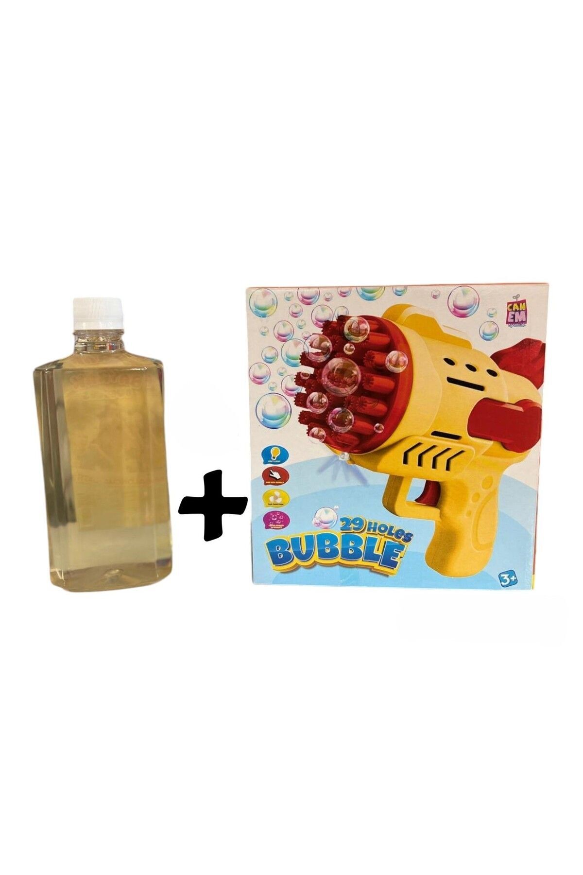 CAN EM PİLLİ KÖPÜK ATAN TABANCA MAVİ KIRMIZI