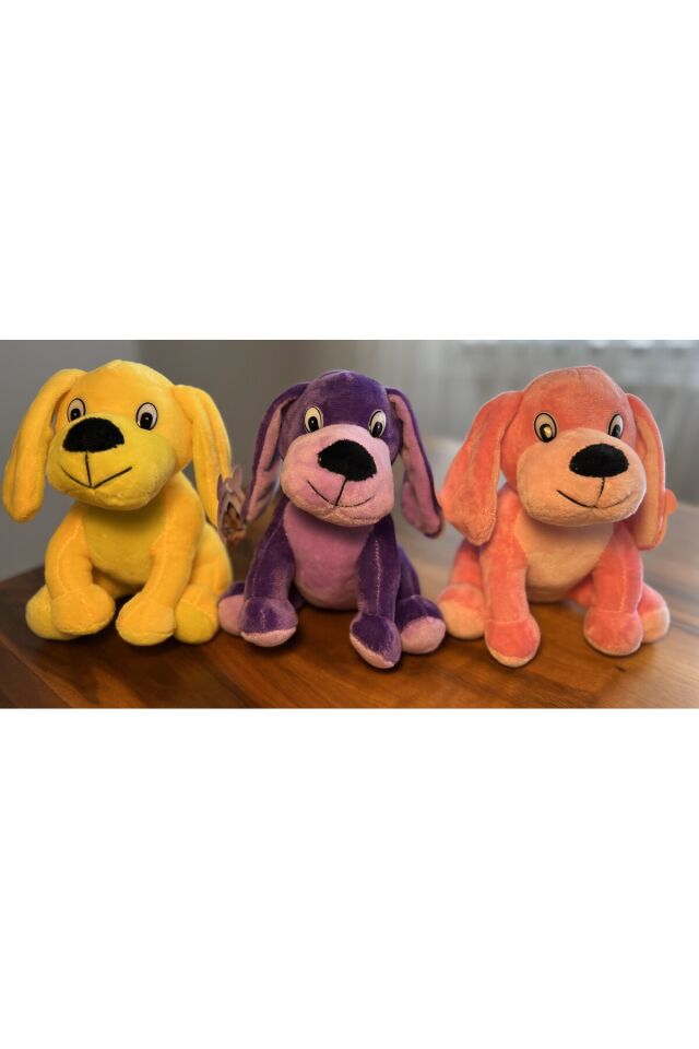 PELUŞ KÖPEK 20 CM OYUN ve UYKU ARKADAŞI SOFT YUMUŞAK OYUNCAK SARI MOR PEMBE