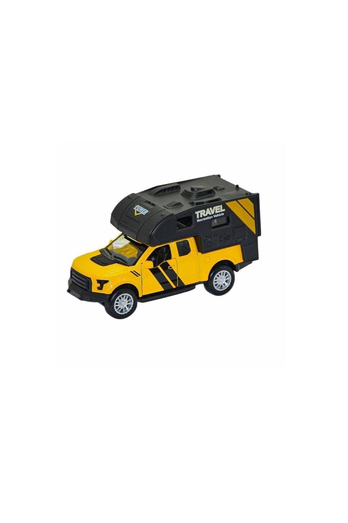Metal Sesli ve Işıklı Çek Bırak 4x4 Kamp Aracı 3 asorti