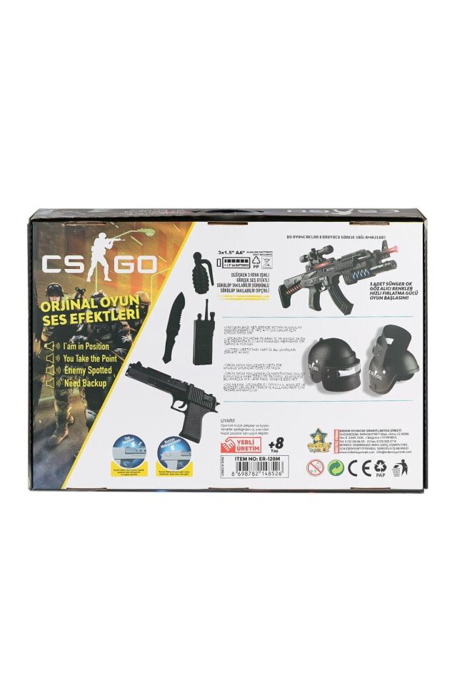 Cs Go Counter Strike Silah Ve Teçhizat Seti Siyah