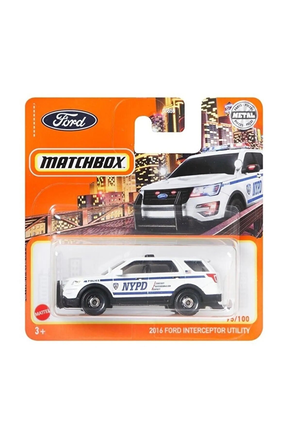 MATCHBOX 2016 FORD İNTERCEPTOR UTILITY METAL POLİS ARACI