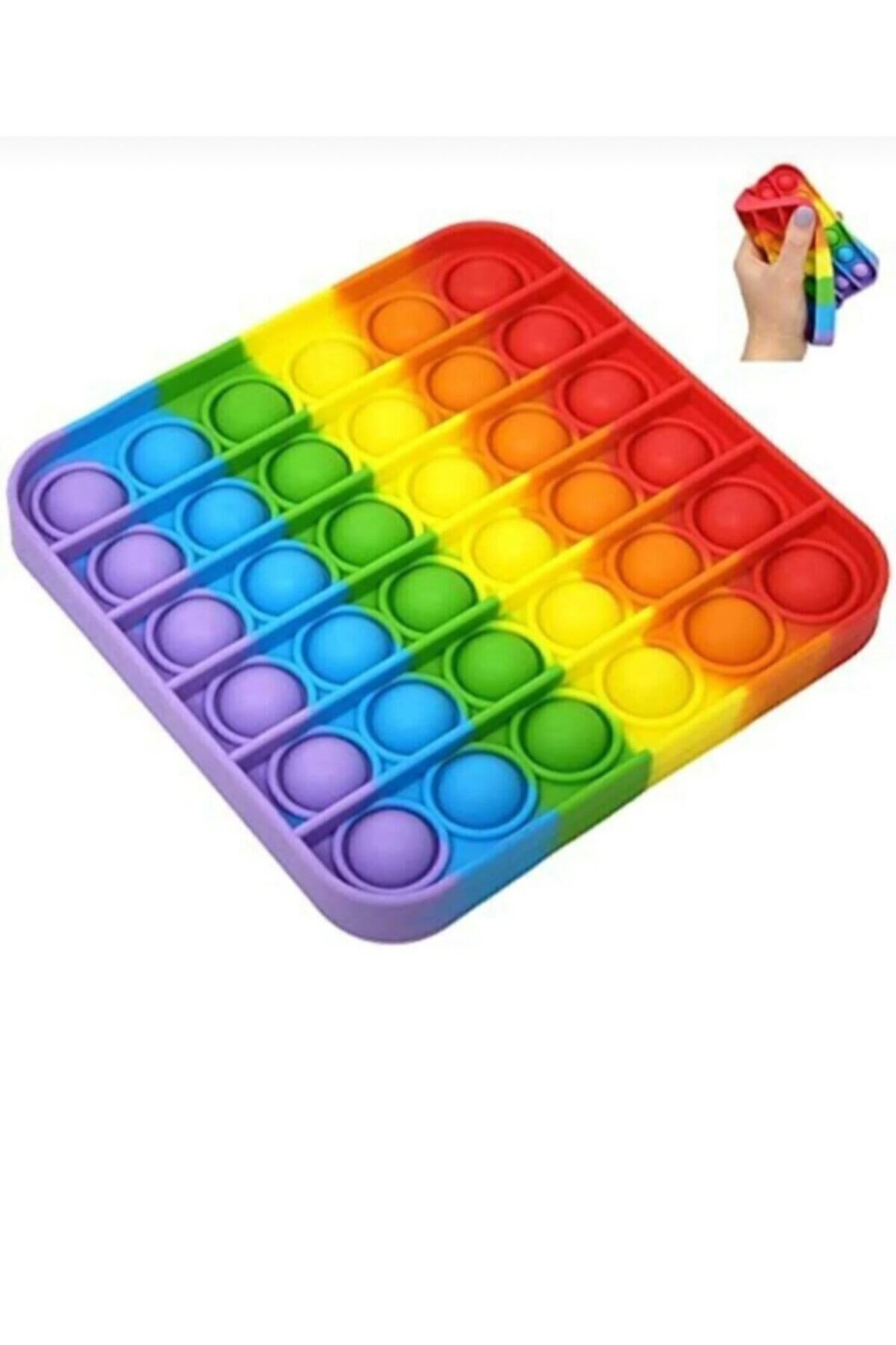 Popit Gökkuşağı Renkli Duyusal Stres Oyuncağı