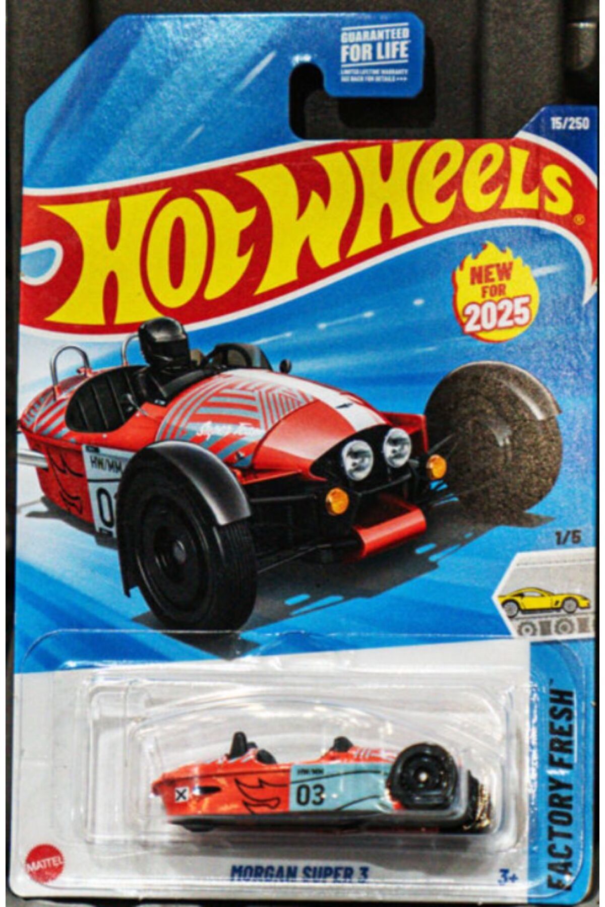 Factory Fresh Morgan Super 3 2025 1/5 Metal Tekli araç 15/250 HYX48