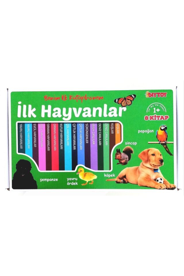 BENİM İLK KÜTÜPHANEM İLK HAYVANLAR EĞİTİCİ AKTİVİTE OYUNCAKLARI KİTAPLAR 8 KİTAP