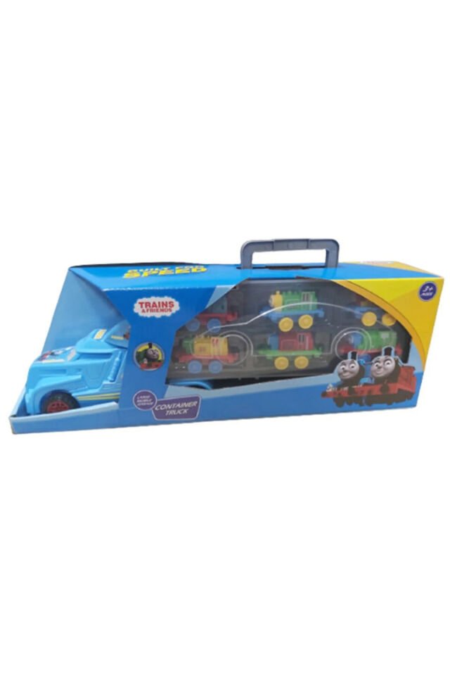 BVM OYUNCAK TREN TAŞIYAN TIR MAVİ 38 CM 6 VAGON 3+