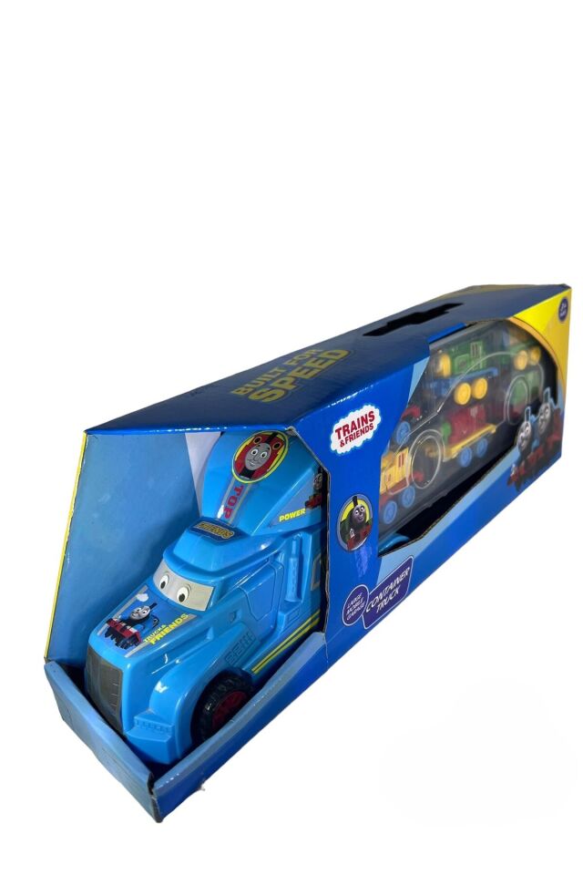 BVM OYUNCAK TREN TAŞIYAN TIR MAVİ 38 CM 6 VAGON 3+