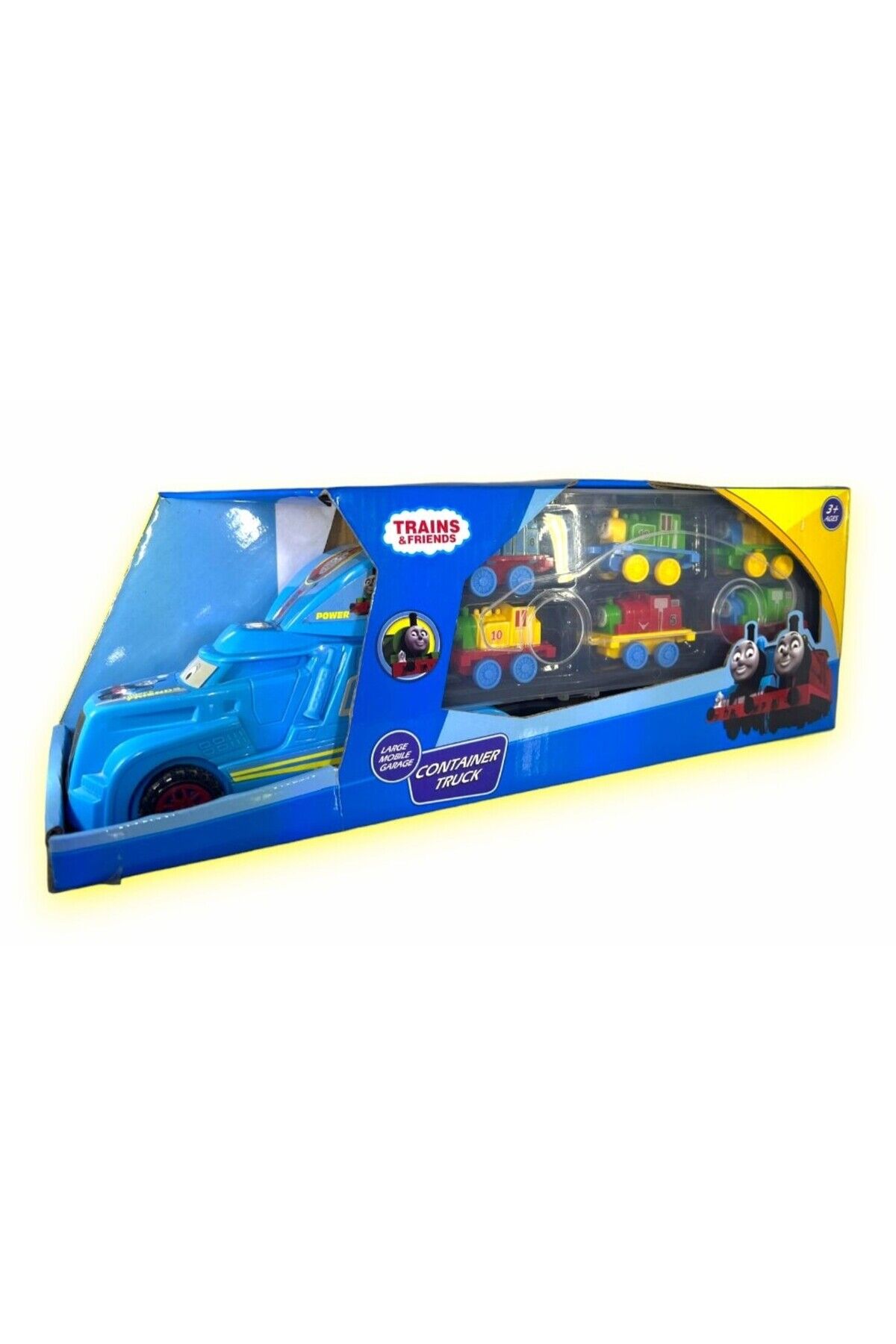 BVM OYUNCAK TREN TAŞIYAN TIR MAVİ 38 CM 6 VAGON 3+