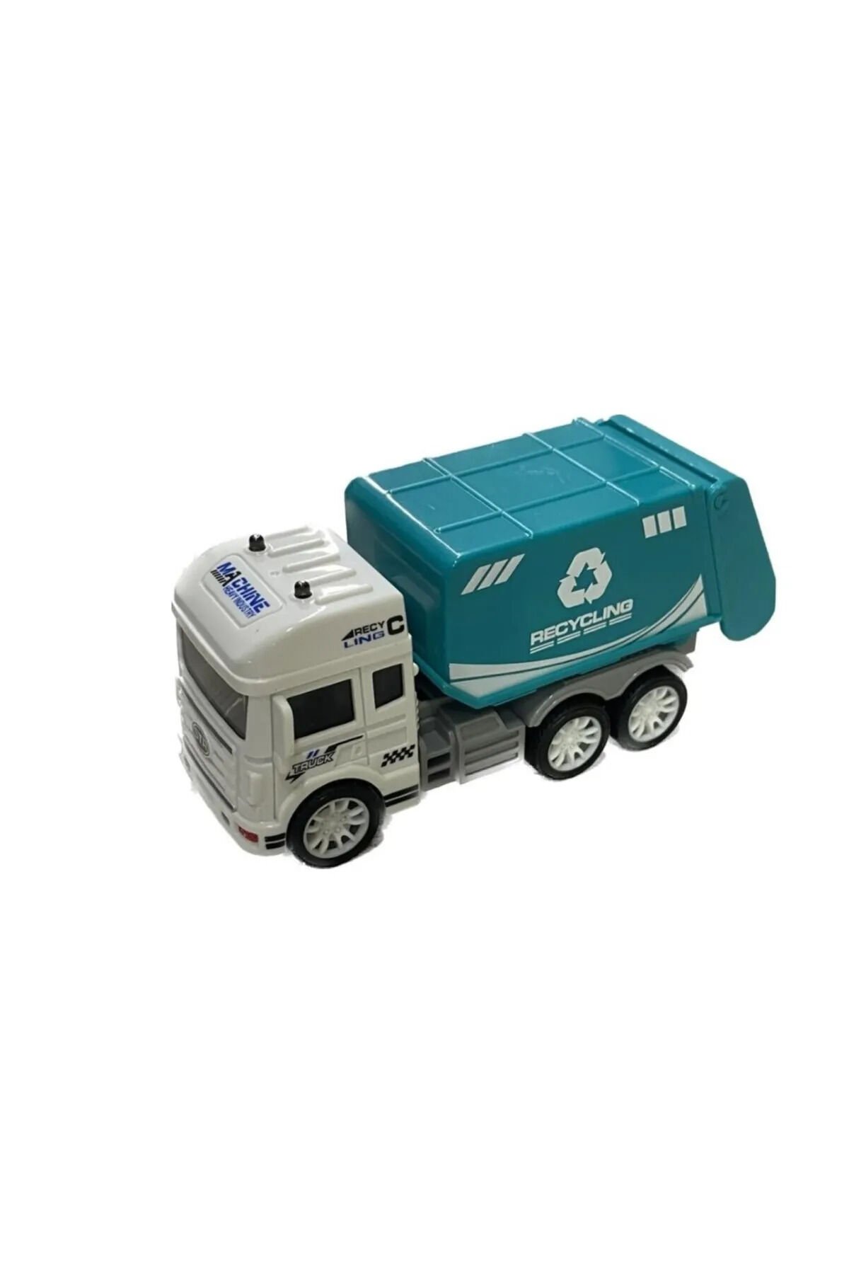 SÜRTMELİ 6 ASORTİ OYUNCAK KAMYON VE İŞ MAKİNELERİ ÇÖP KAMYONU