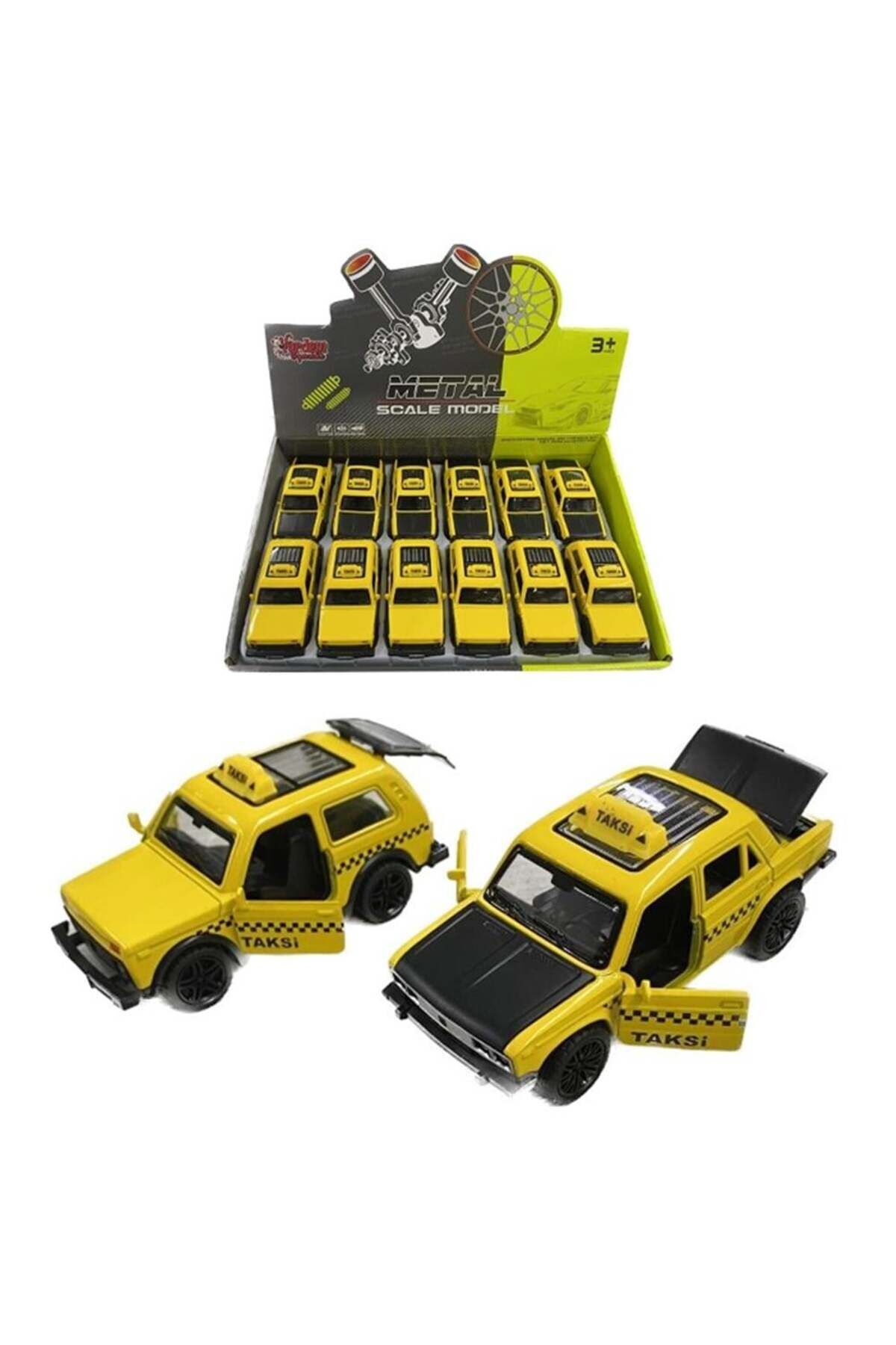 ÇEK BIRAK METAL KAPILARI AÇILIR TAKSİ SARI 1:36 ÖLÇEK