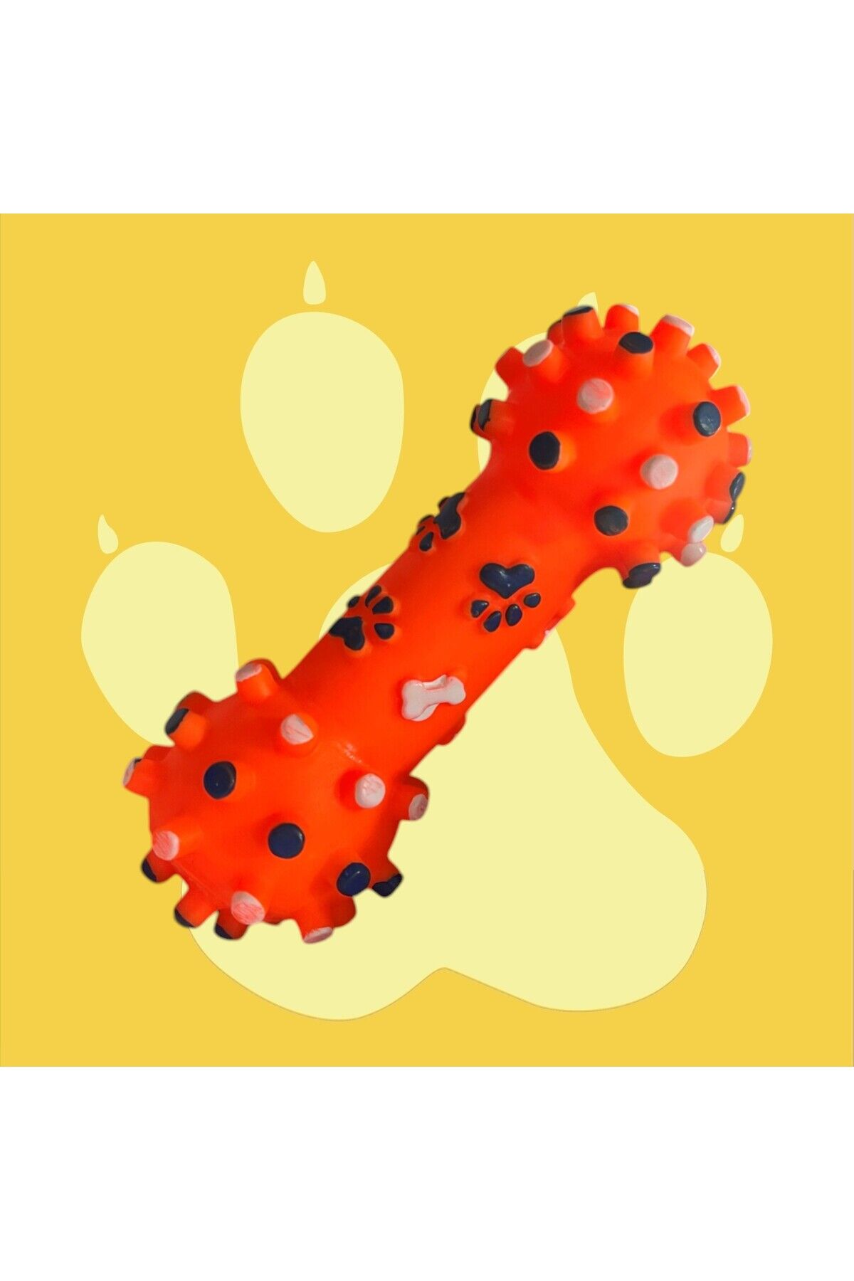 KİWİPETS PLASTİK SESLİ KEMİK KÖPEK OYUNCAĞI 13 X 5 CM TURUNCU