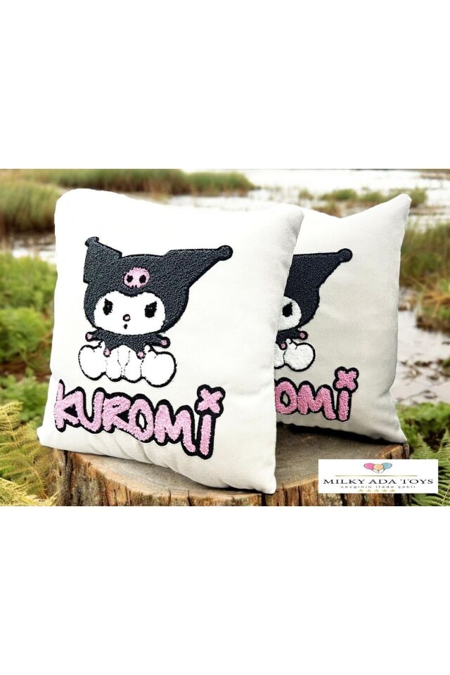 Milky Ada Toys Kuromi Peluş Dekoratif Yastık Uyku Arkadaşı 24 Cm X 24 Cm