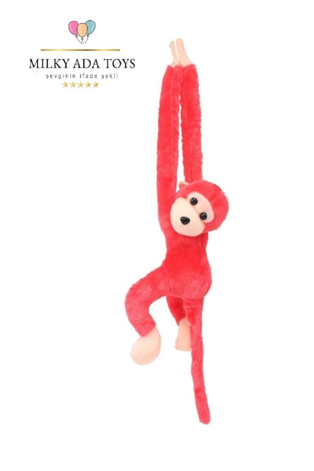 PELUS MAYMUN SESLİ SARILAN CIRT CIRTLI 55 cm 4 FARKLI RENK