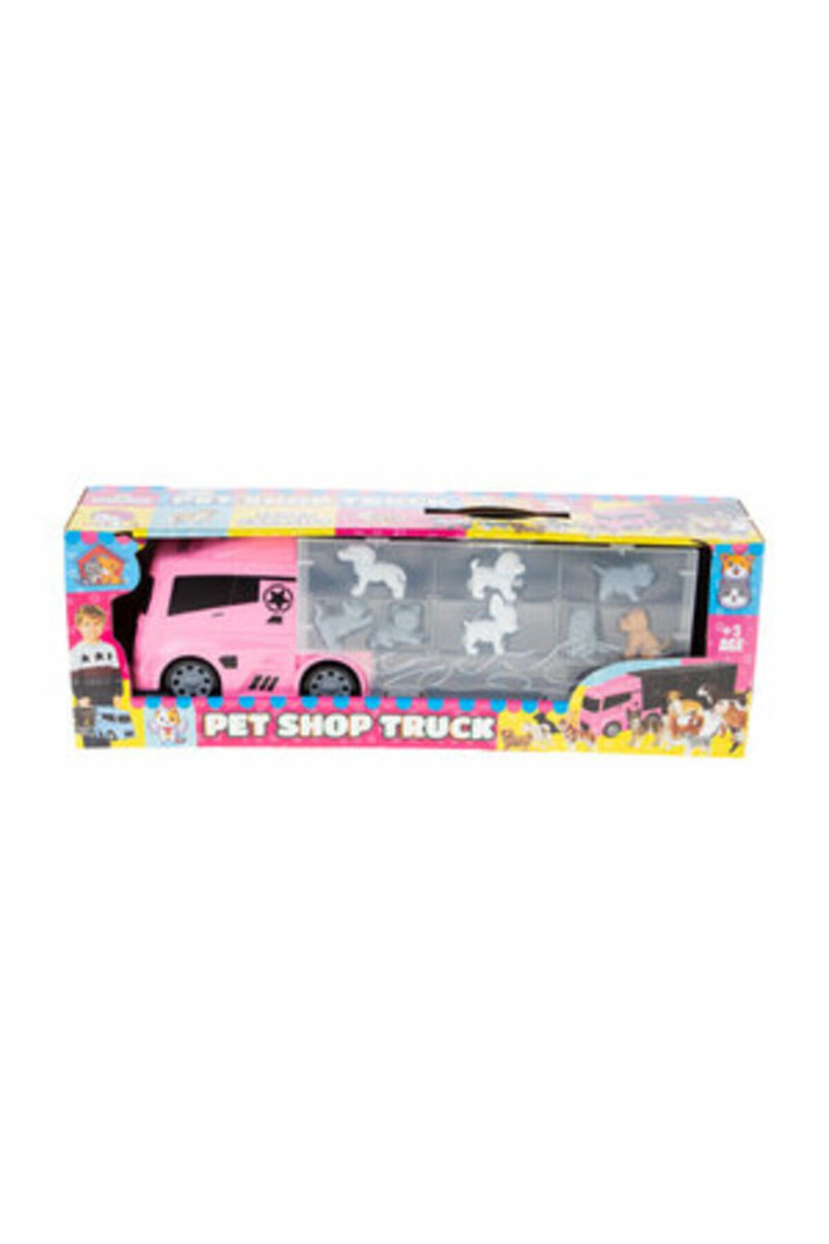 PET SHOP TRUCK 14 PET KAPASİTELİ TIR 8 EVCİL HAYVAN İÇEREN SET