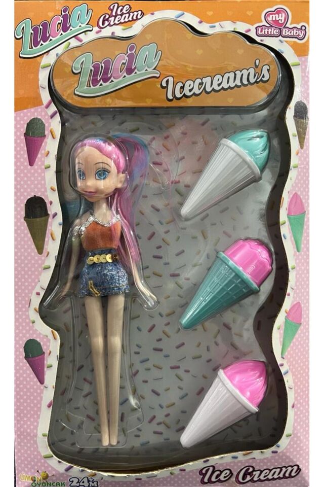 LUCIA ICE CREAMS ÇOCUK EĞLENCELİ LUCIA BEBEK VE DONDURMALARI SETİ