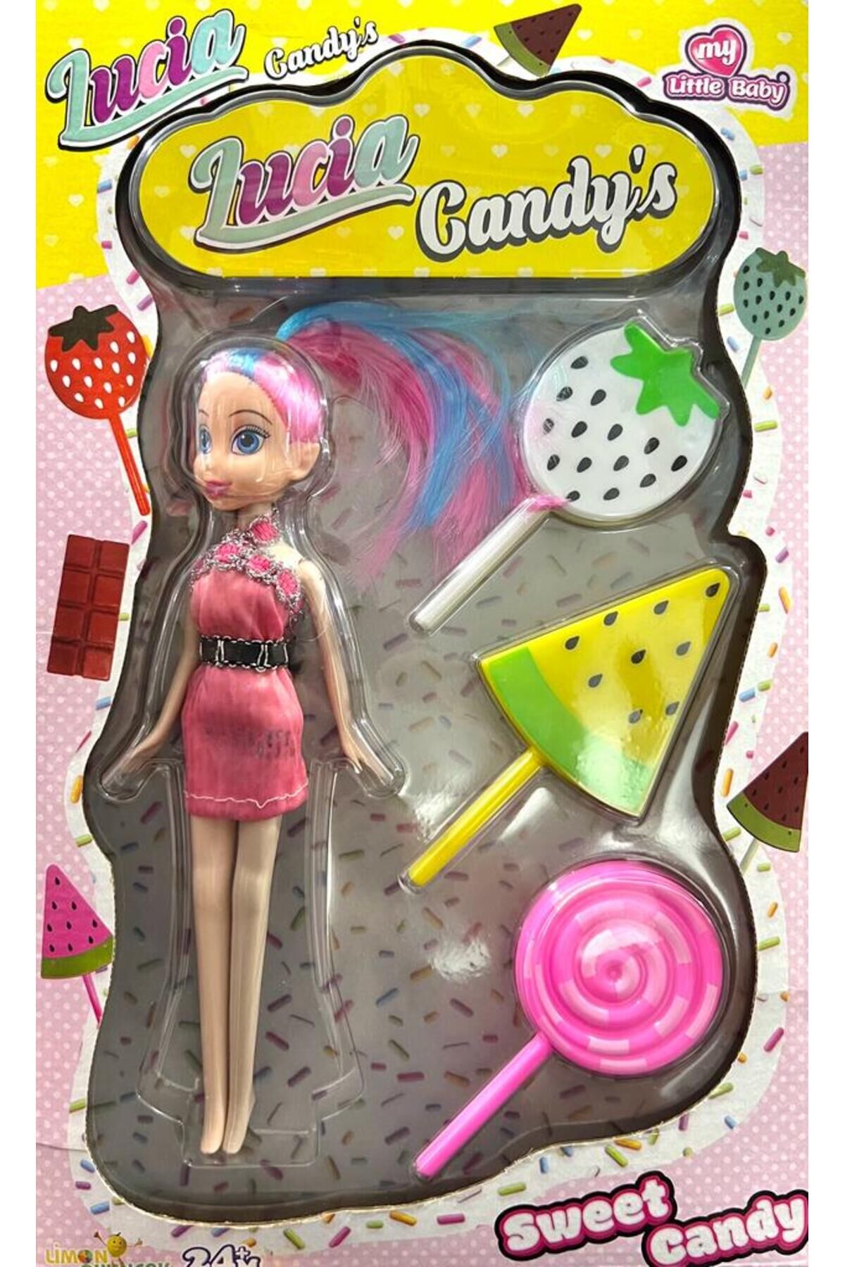 LİMON OYUNCAK LUCIA CANDY'S ÇOCUK EĞLENCELİ LUCIA BEBEK VE ŞEKERLERİ SETİ