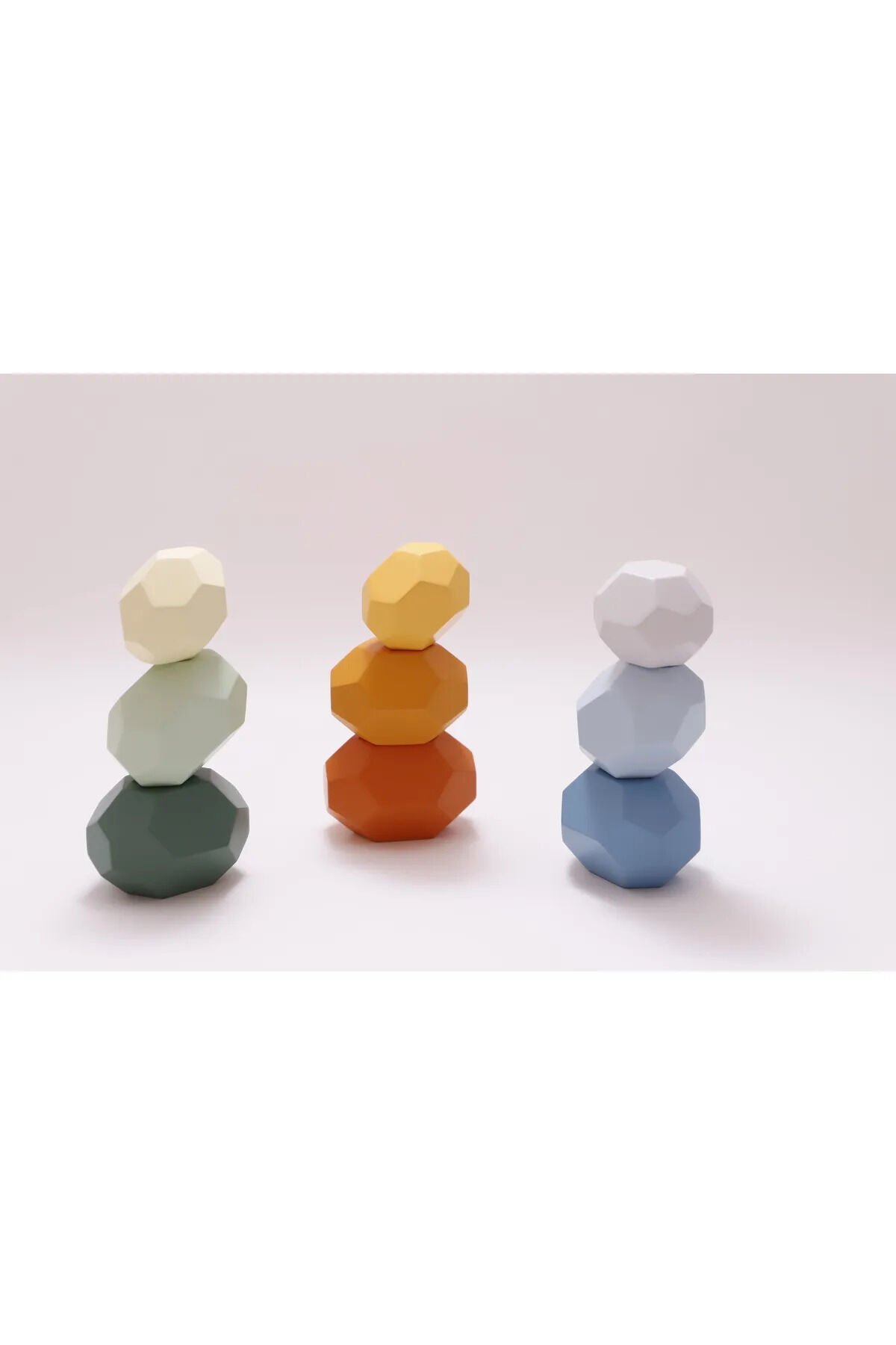 AHŞAP DENGE TAŞLARI WOODEN BALANCİNG STONES AHŞAP OYUNCAK 9 adet