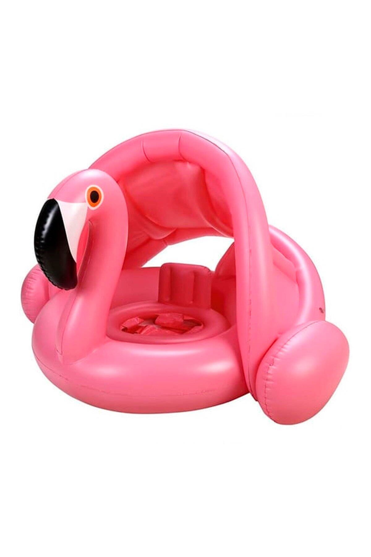 FLAMINGO BABY FLOAT  BEBEK YÜZME SİMİDİ GÜNEŞLİKLİ KAPANIR AÇILIR FLAMİNGO PEMBE