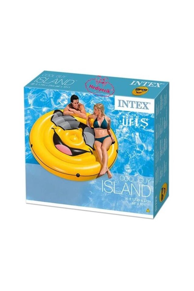 İntex 57254 Şişme Yatak Gülen Adam Smile Emoji Ada Yatak