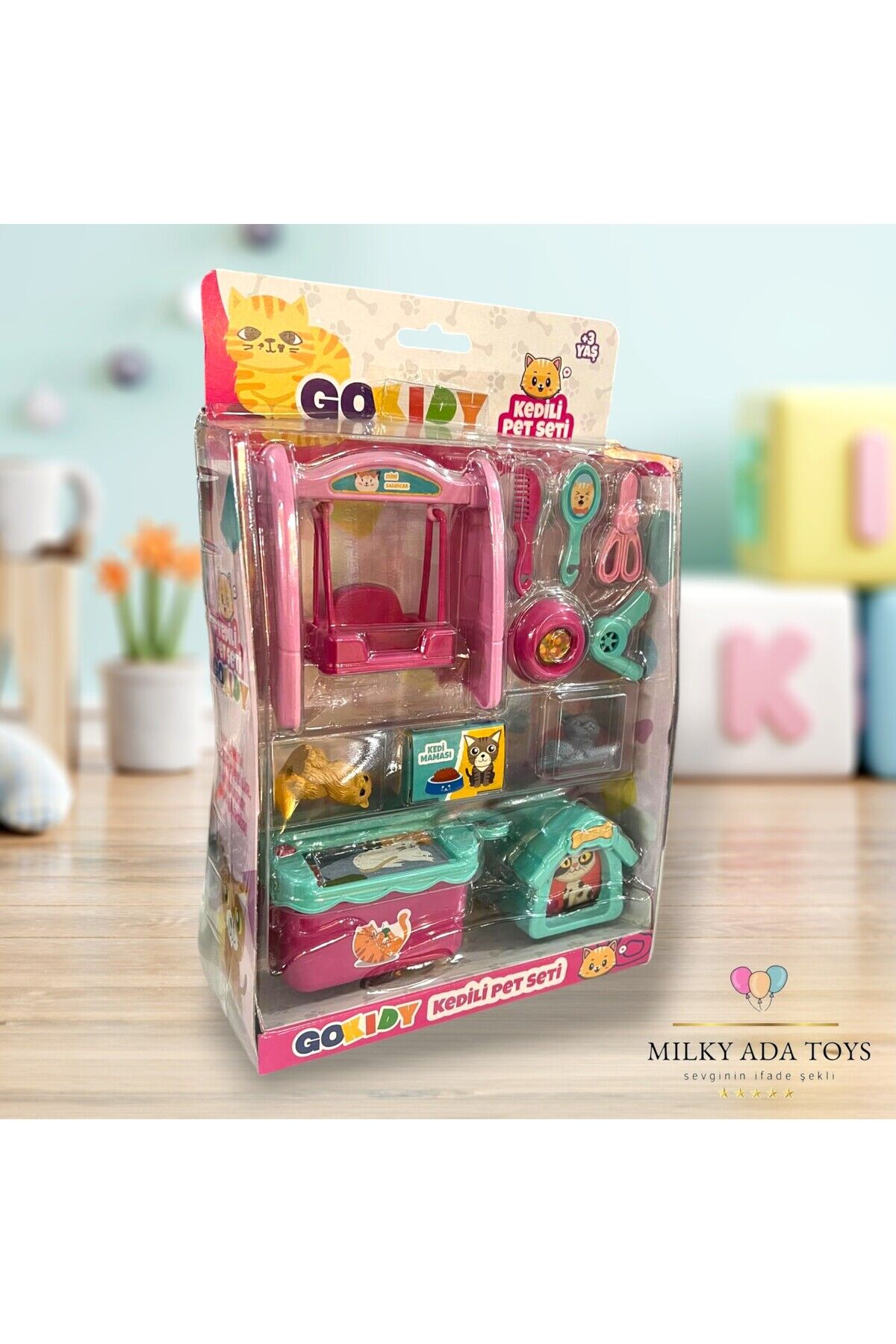 KEDİLİ PET OYUN SETİ CAT PET SET