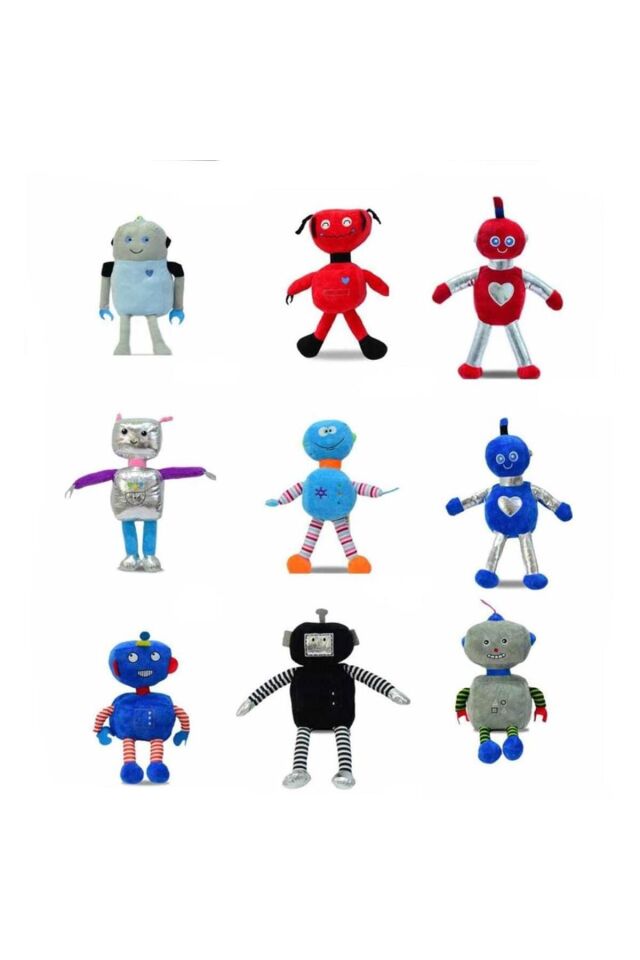 PELUŞ SEVİMLİ ROBOTLAR 35 CM RENKLİ SOFT YUMUŞAK OYUNCAK UYKU VE OYUN ARKADAŞI