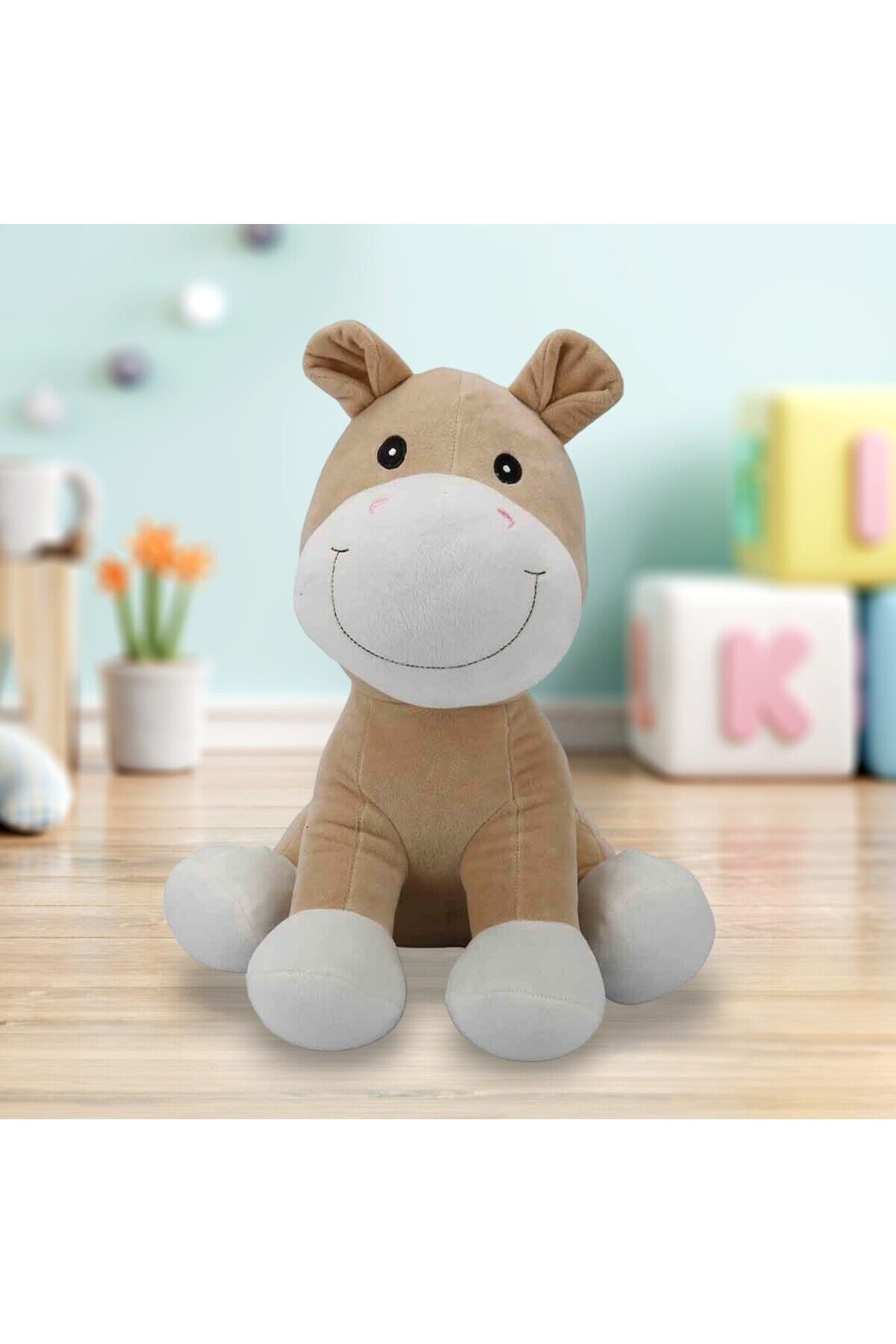 PUFFY FRİENDS HİPOPOTAMUS SEVİMLİ OYUN VE UYKU ARKADAŞIM HİPOPOTAM 35 X 30 CM