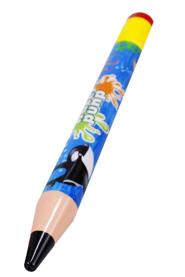 KALEM ŞEKİLLİ RESİMLİ SU POMPASI 44 CM DENİZ HAVUZ OYUNCAĞI WATER PUMP  MAVİ PEMBE