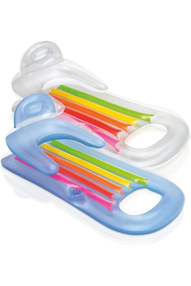 58802 SULTAN KOLTUKLU YATAK 160X85 CM MAVİ BEYAZ (YARI ŞEFFAF)