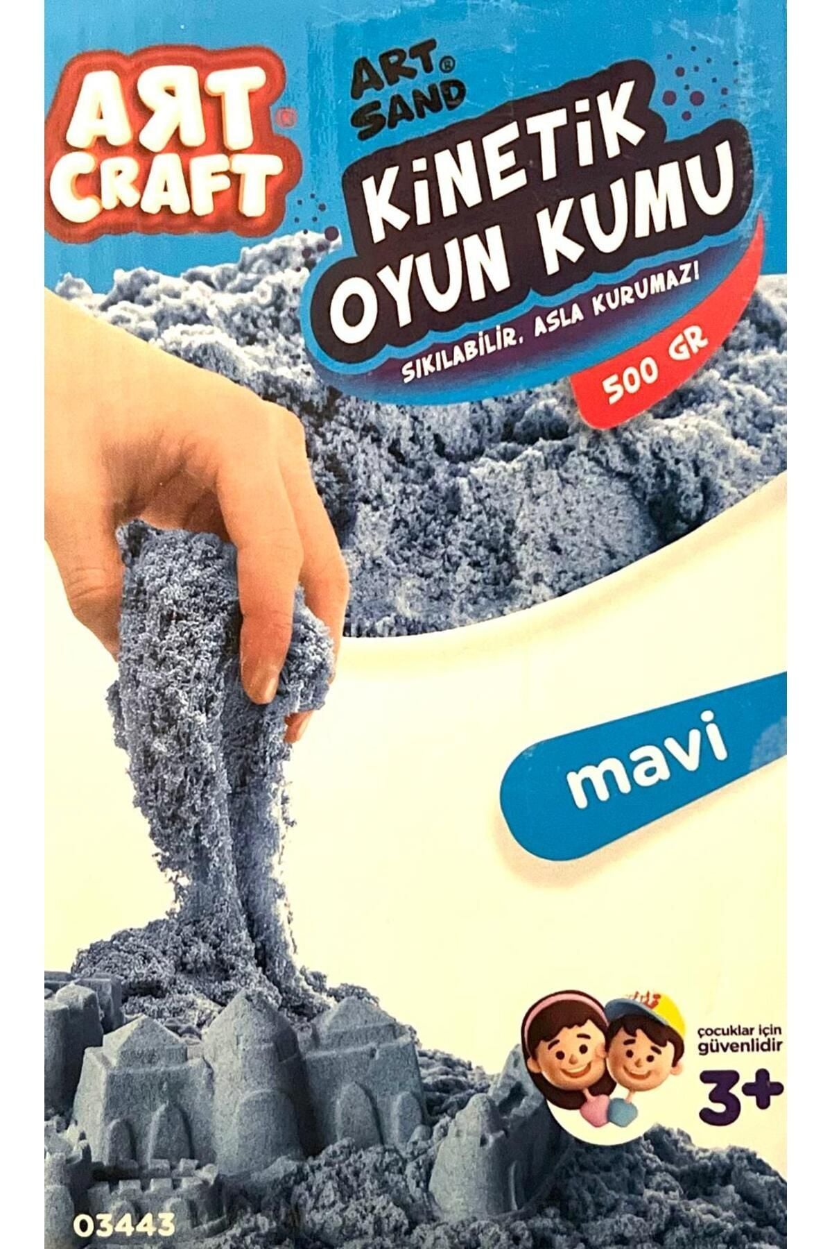 KİNETİK OYUN KUMU KINETIC PLAY SAND 500 GR MOR MAVİ YEŞİL NATURAL