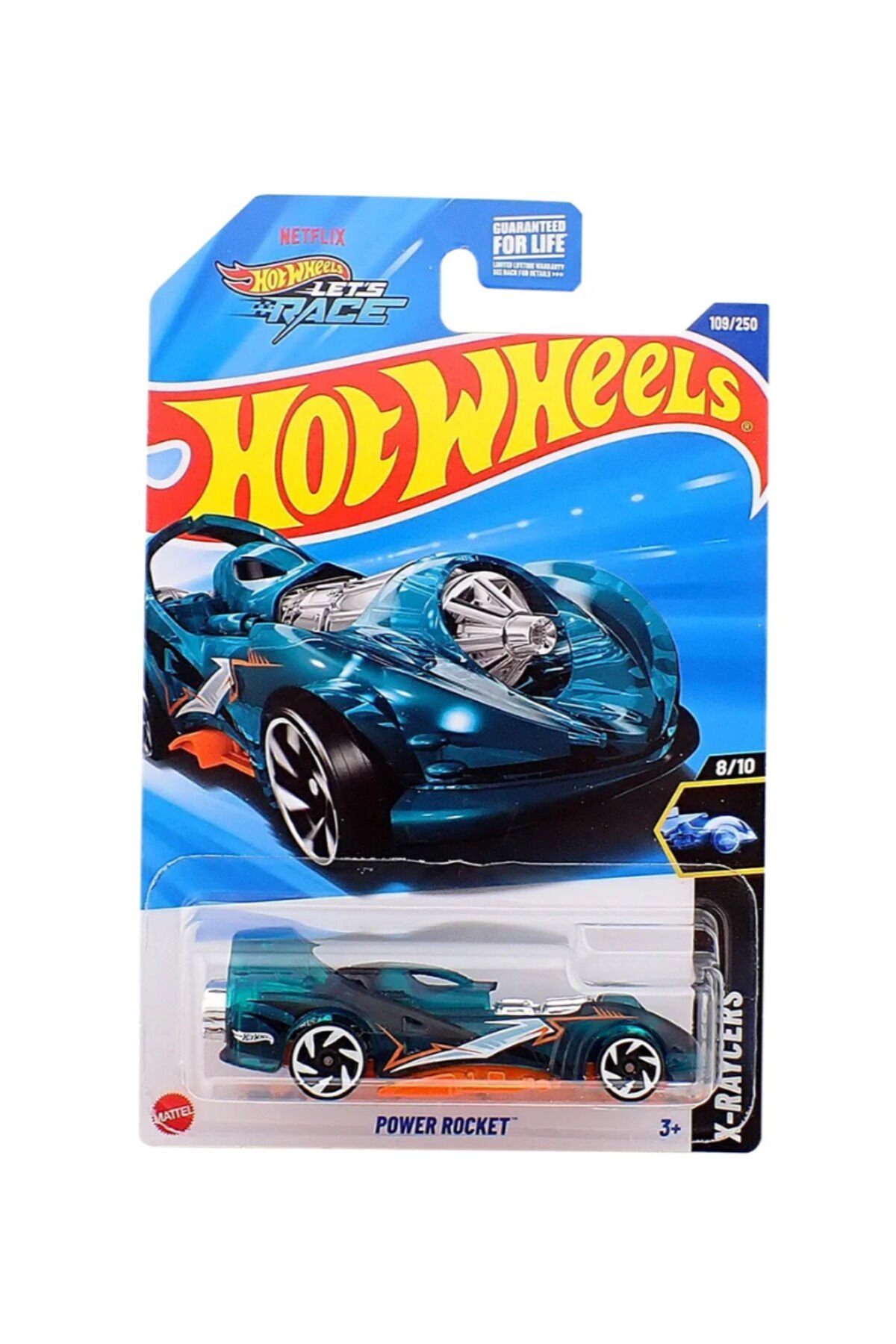 HW X-RAYCERS POWER ROCKET 8/10 109/250 Tekli Metal Araç 1/64 Ölçek