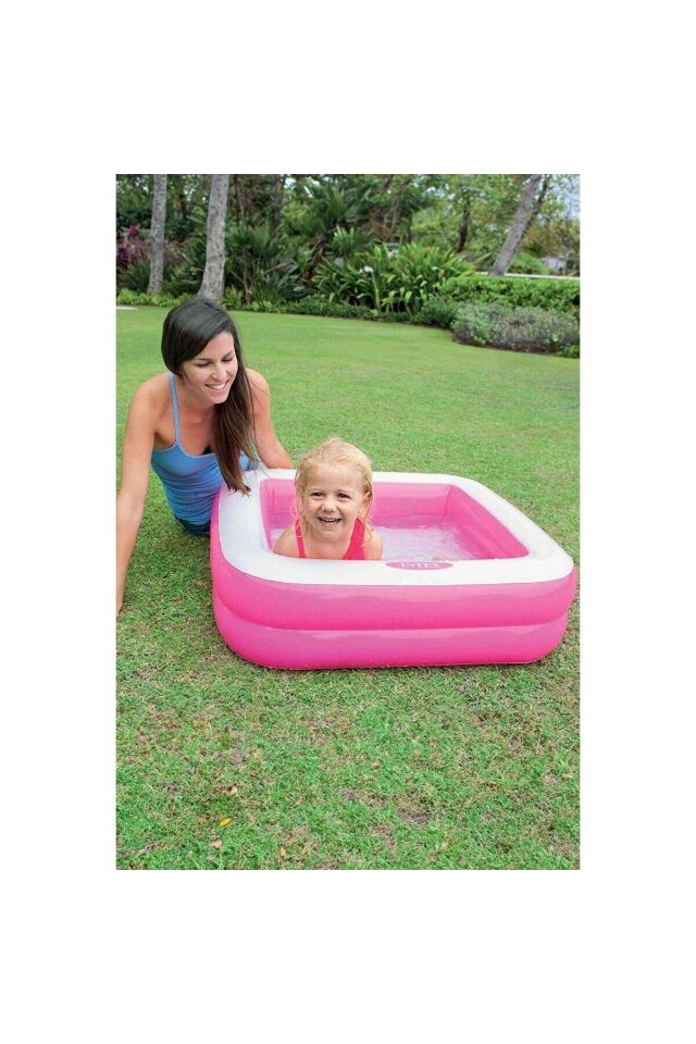 şişme tabanlı 86x86x25 cm havuz 2 renk