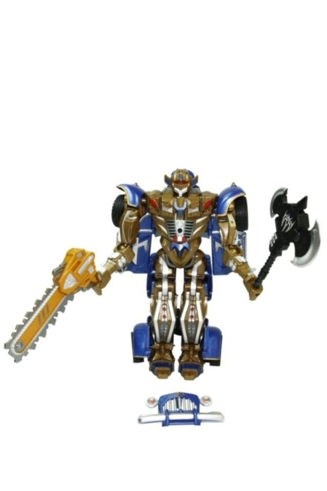 CONVERSION DÖNÜŞEN ROBOT TRANSFORMERS KLASİK ARAÇ SESLİ IŞIKLI MAVİ-GOLD 1:24 ÖLÇEK