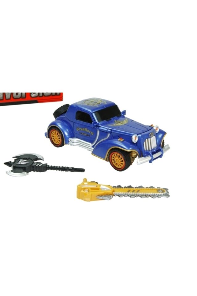 CONVERSION DÖNÜŞEN ROBOT TRANSFORMERS KLASİK ARAÇ SESLİ IŞIKLI MAVİ-GOLD 1:24 ÖLÇEK