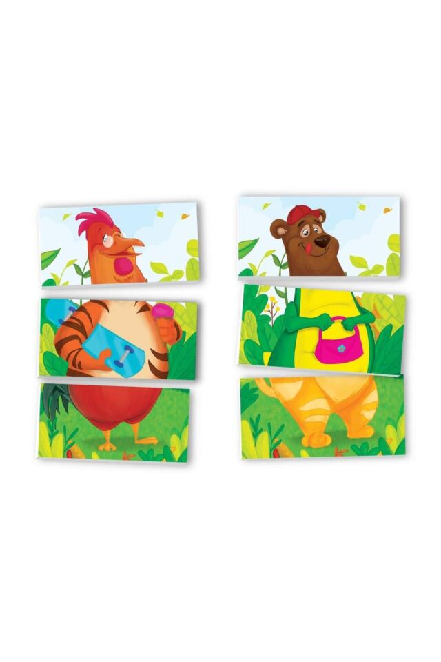 MAGNET PUZZLE MANYETİK YAPIŞKAN YAPBOZ 10 HAYVAN 30 PARÇA EĞİTİCİ OYUN