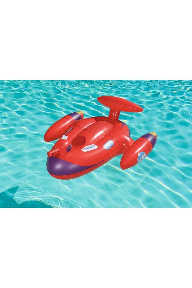 BINICI JET UCAK SU ATAN UZAY GEMİSİ BİNİCİ  DENİZ YATAĞI KIRMIZI 109X89CM
