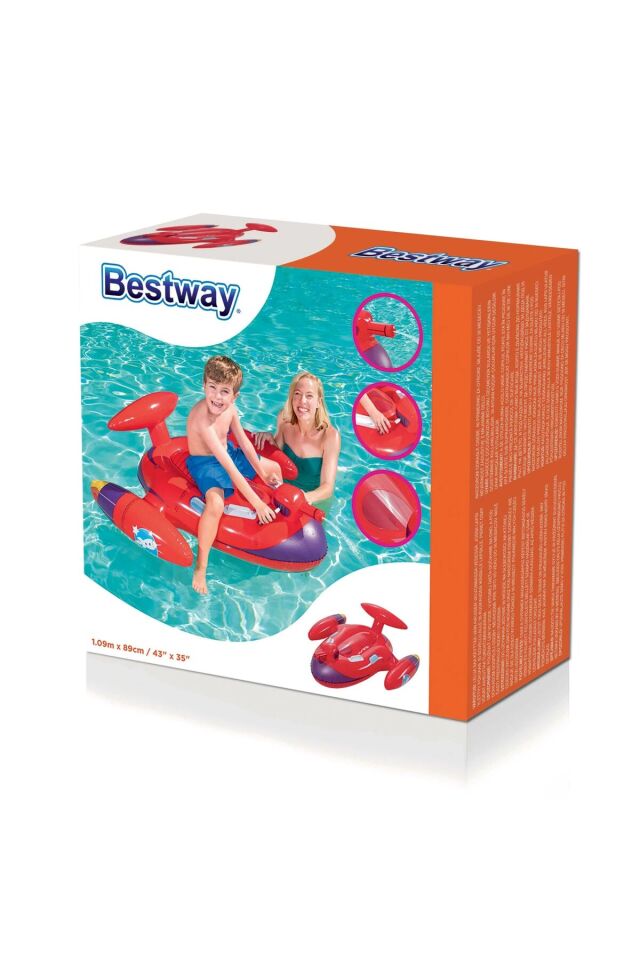 BINICI JET UCAK SU ATAN UZAY GEMİSİ BİNİCİ  DENİZ YATAĞI KIRMIZI 109X89CM