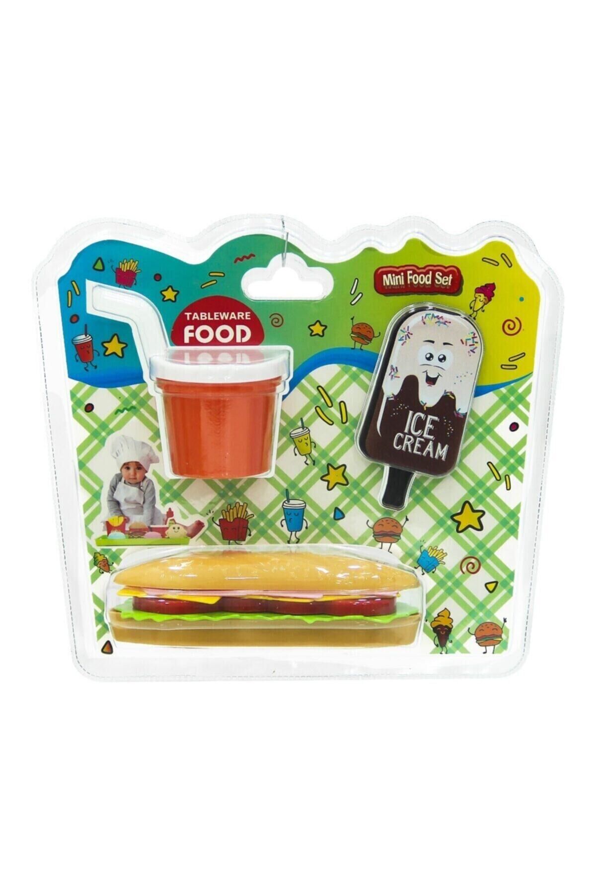 Uçar Oyuncak Mini Hamburger Tableware Fast Food Set 9021109