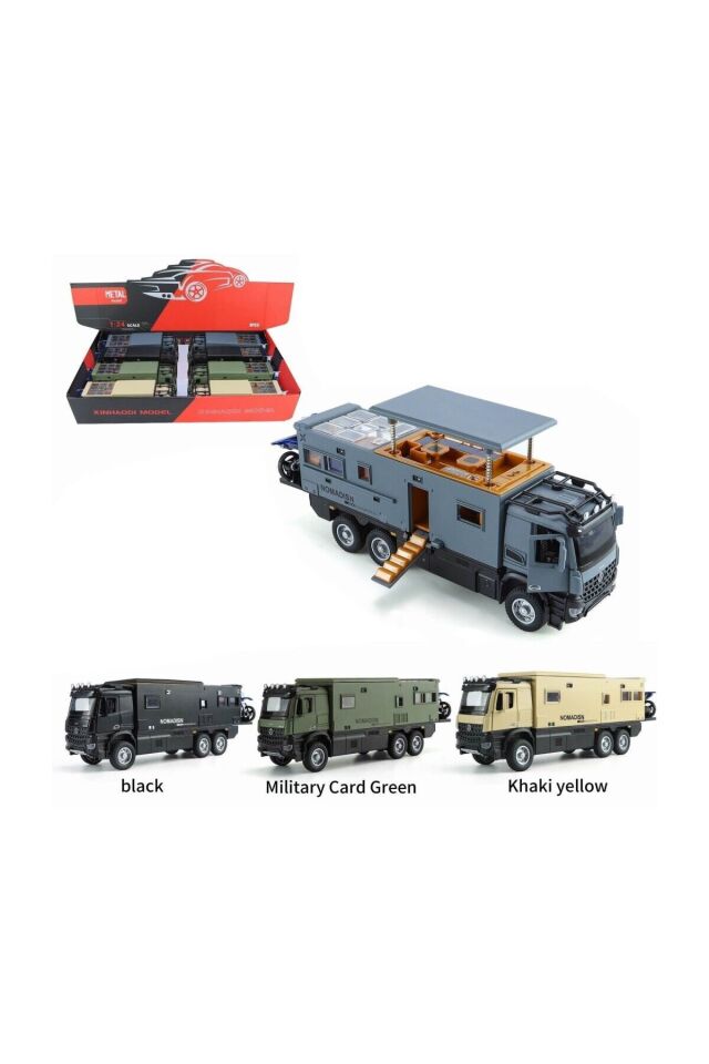 XHD-B3217 -Vardem Çek Bırak Işıklı ve Sesli Model Motorlu Karavan 1:24