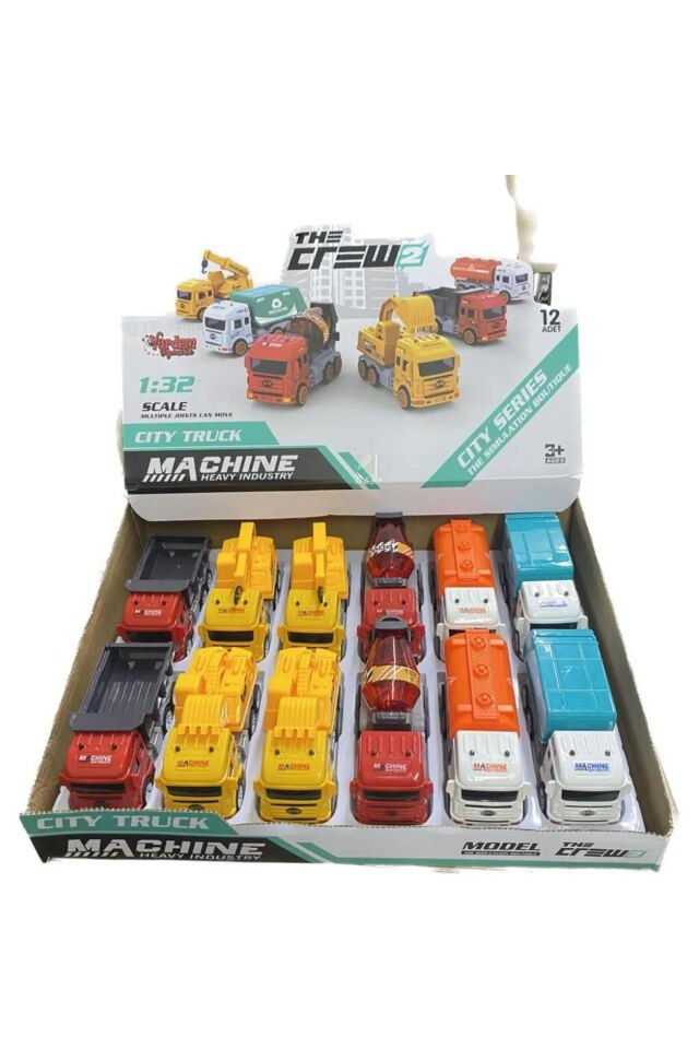 Sürtmeli 6 Asorti Oyuncak Kamyon Ve Iş Makineleri Kepçe