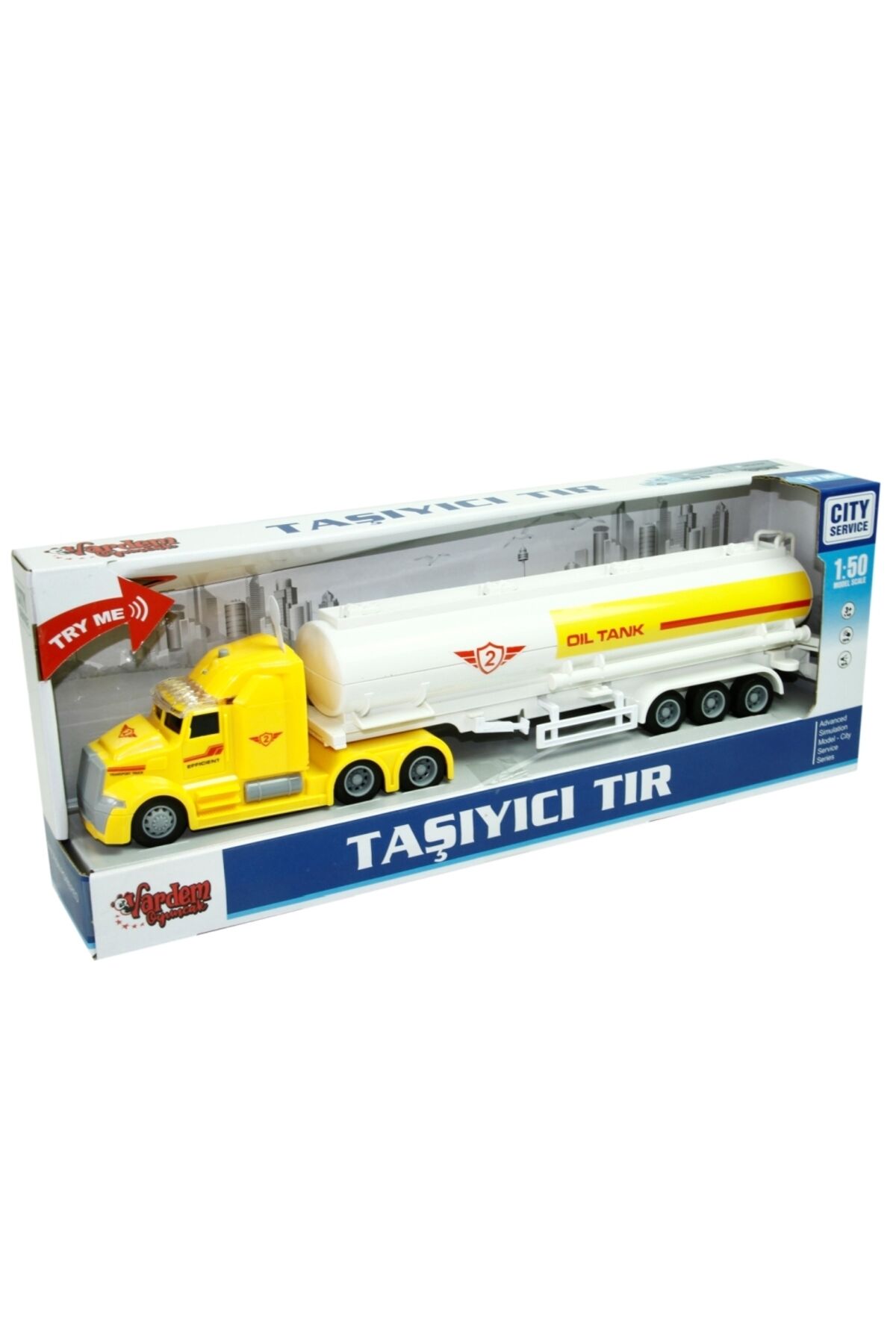 VARDEM YAKIT TANKERİ TAŞIYICI TIR OIL TANK SESLİ IŞIKLI 1:50 ÖLÇEK  36 CM 3+ YAŞ