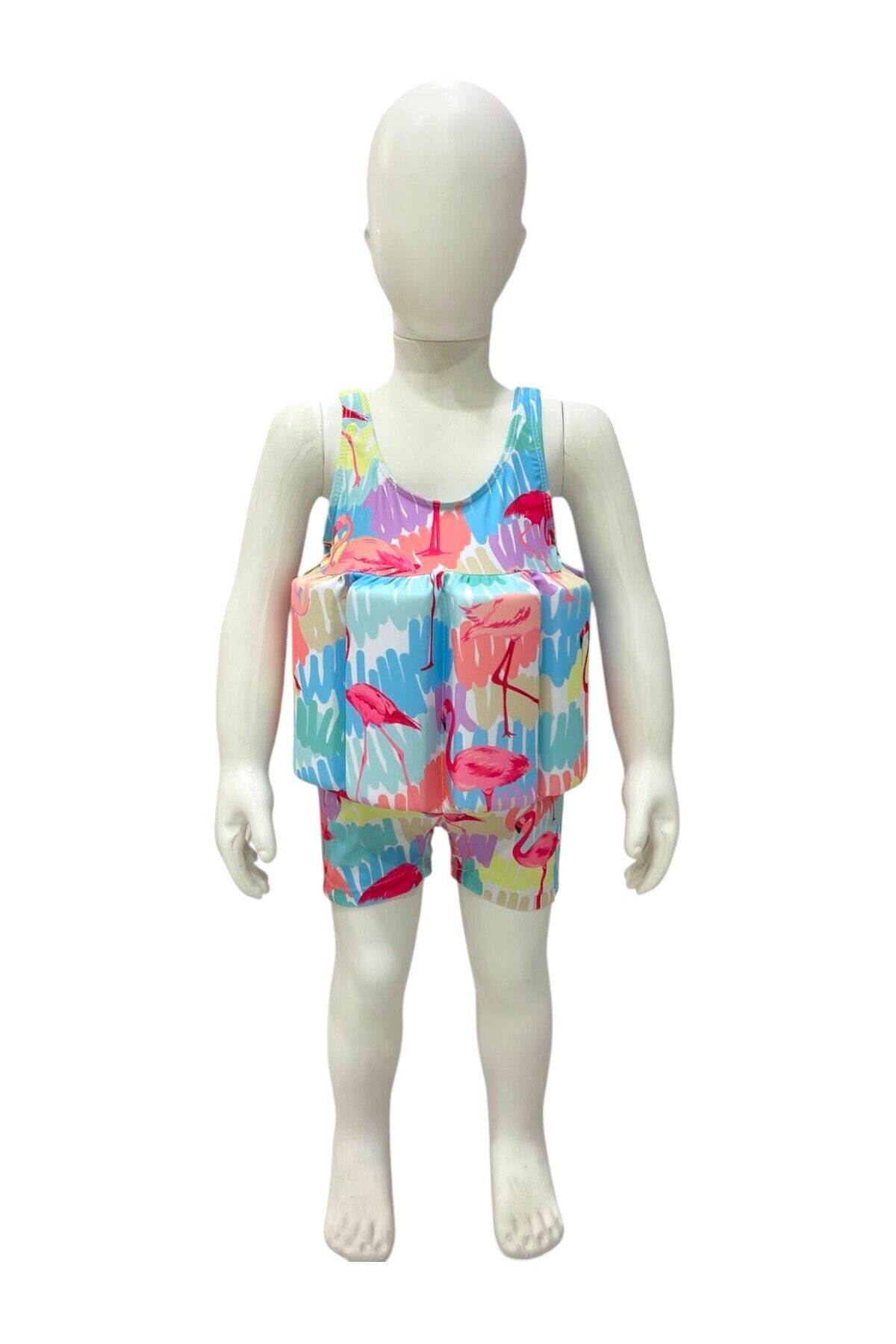 Çocuklar için(1-2yaş)süngerli yüzme mayosu kız (yurtiçi) 1 adet desenli swimwear desenli