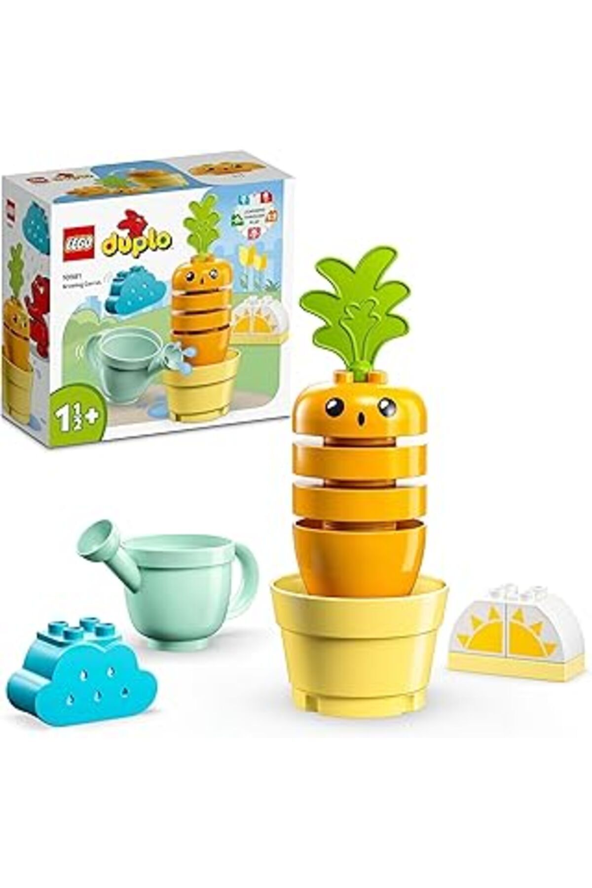 Duplo İlk Büyüyen Havucum 10981-18 Ay Ve Üzeri Küçük Çocuklar İçin Eğitici Oyuncak Yapım Seti (11 P