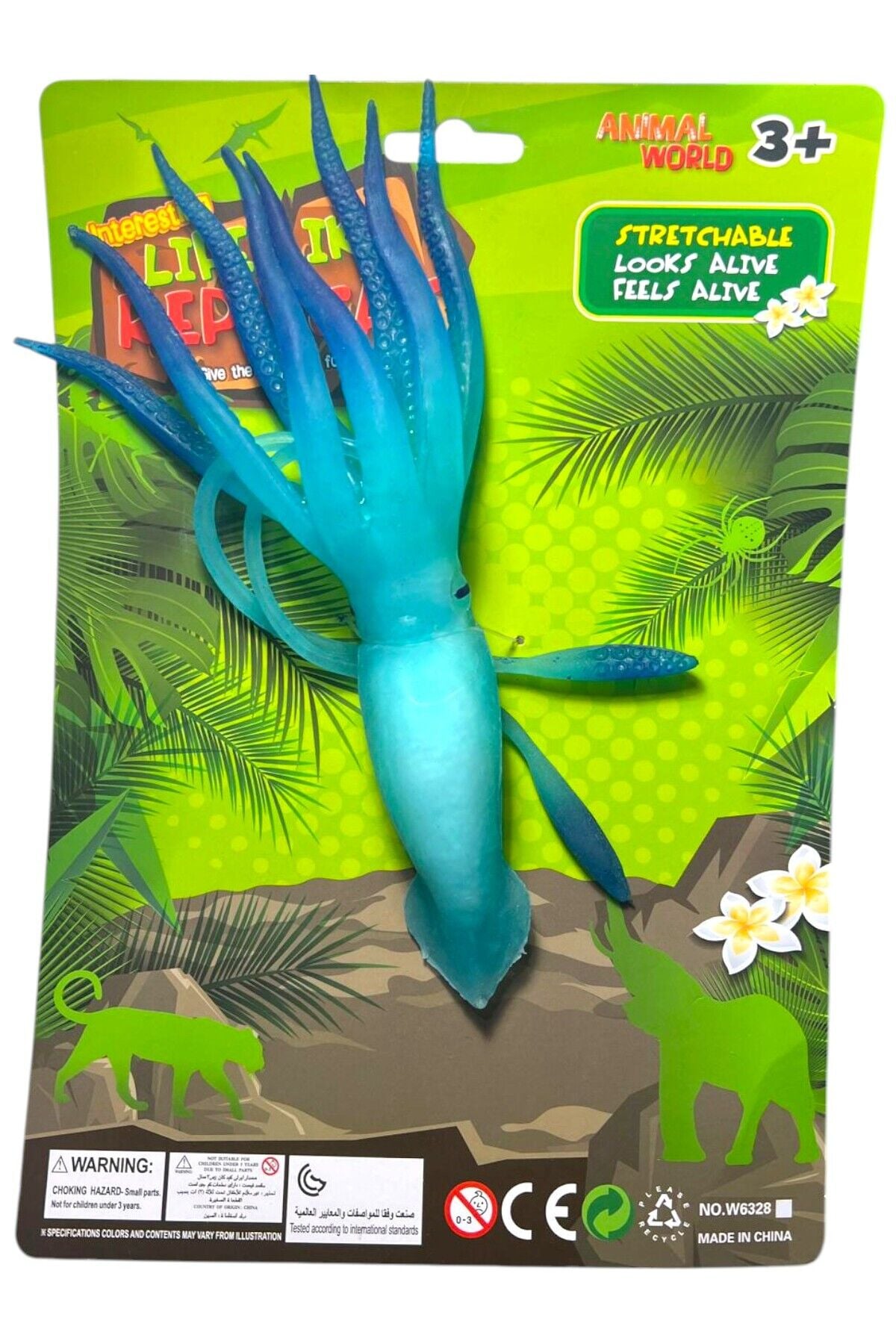 ESNEK HAYVANLAR EKLEM BACAKLAR 3 ASORTİ MÜREKKEP BALIĞI ESNEK OYUNCAKLAR 18x12 cm