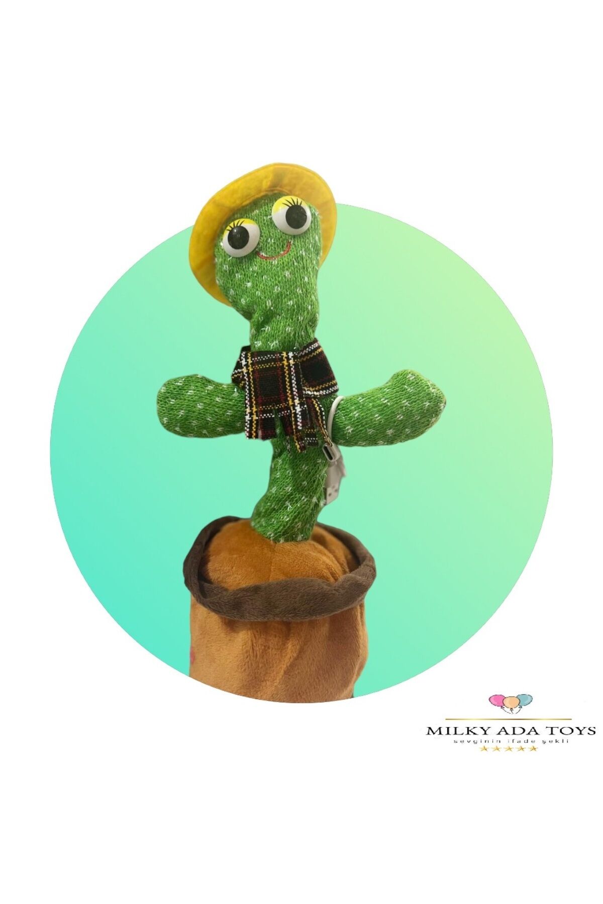 30 CM DANS EDEN KAKTÜS ŞARJLI HAYVAN SESİ ÇIKARABİLEN ŞARKI SÖYLEYEN HAREKETLİ KAKTÜS