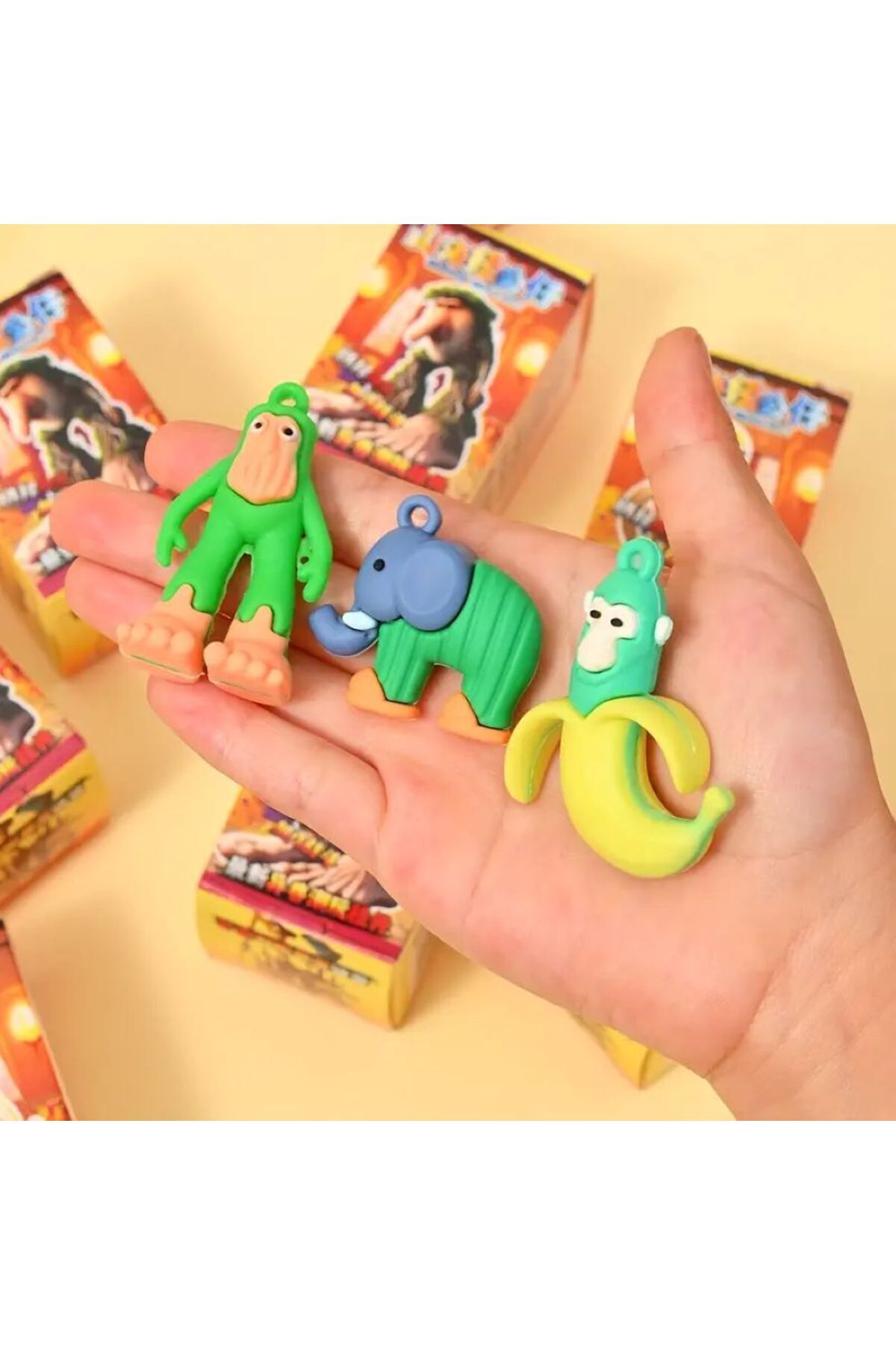 tung tung sahur italian brainrot figür anahtarlık kolye çanta süsü 5 adet 4 cm